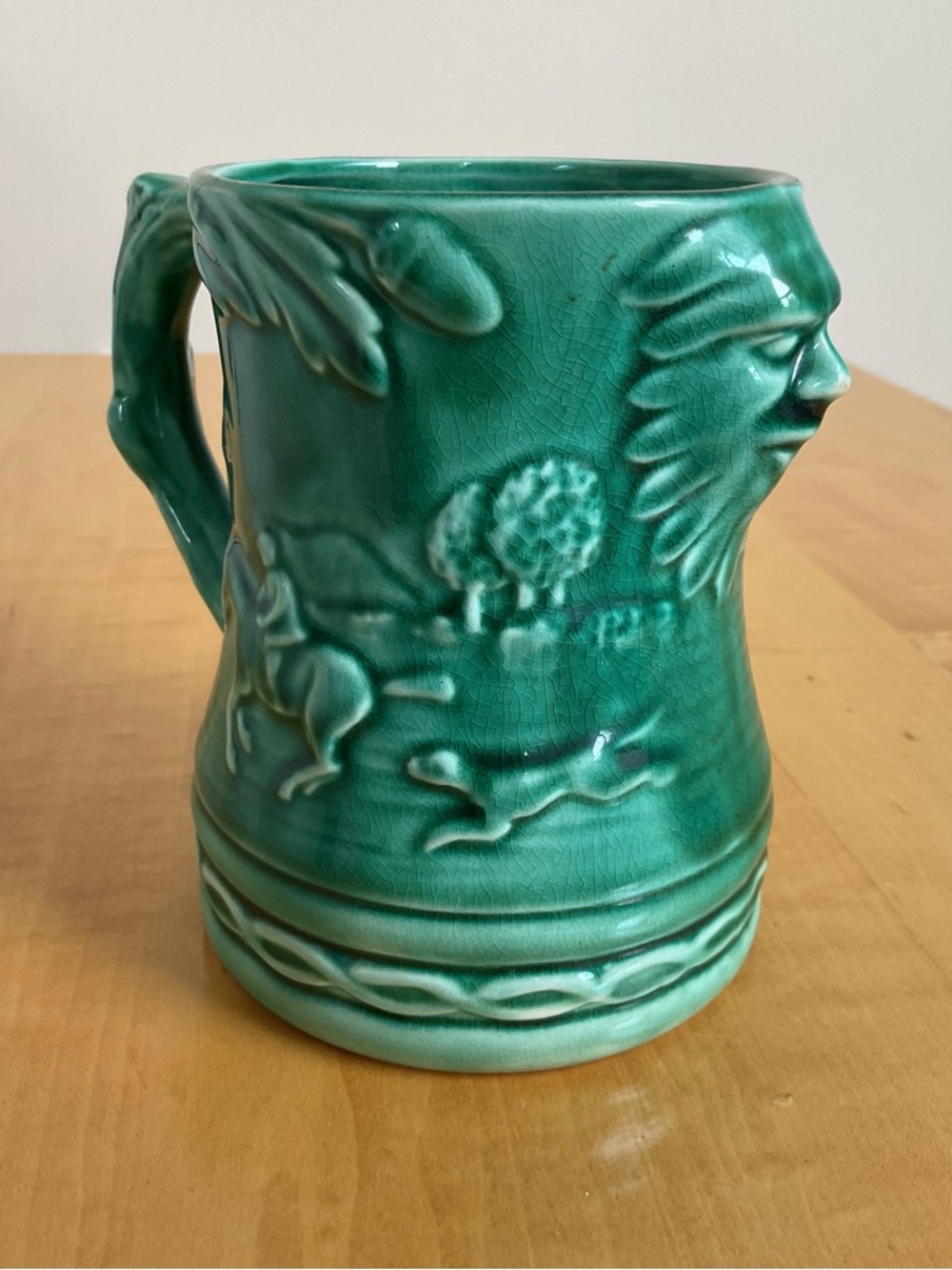 Arthur Wood Cheerio Green Man Fox Hunt Tankard Mug England